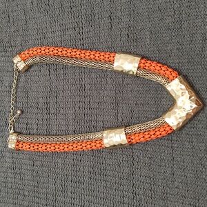 Vintage Mesh and Popcorn Chain Necklace